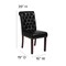 Flash Furniture 18.5 W, 27.5 L, 39.75 H 4-BT-P-BK-LEA-GG - alternate 5